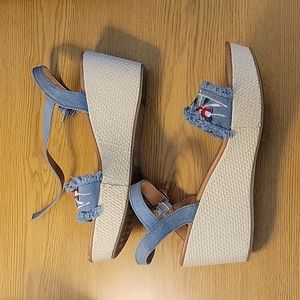 SO Denim Platform Wedges